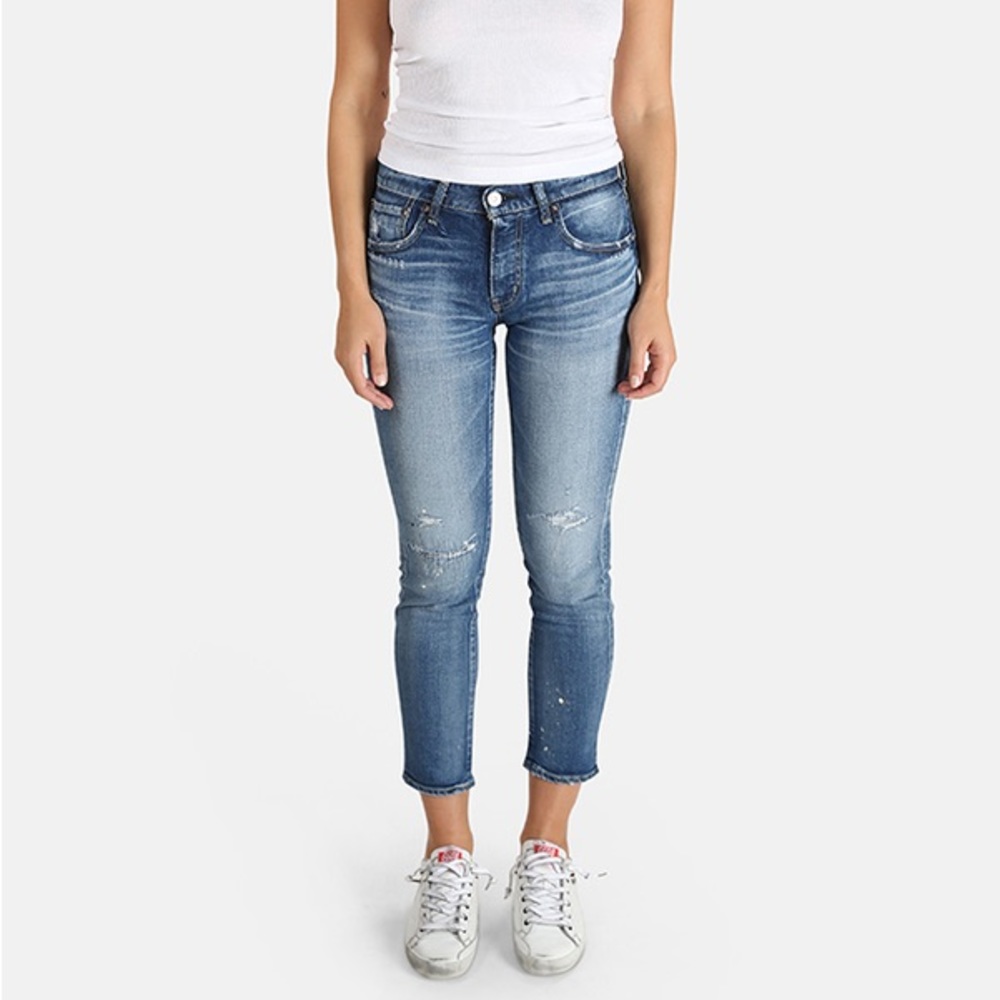 MOUSSY VINTAGE LANCASTER SKINNY DISTRESSED JEANS SIZE 29 TRENDY STYLISH